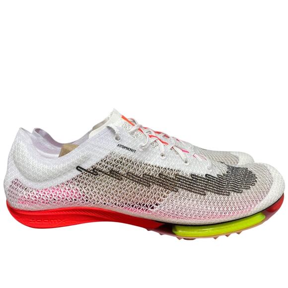 Nike Mens 14 Air Zoom Victory Track Spikes White Pink Volt Rawdacious DJ6205-100 - Picture 1 of 13